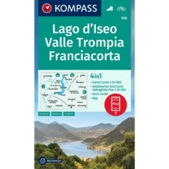KOMPASS WANDERKARTE 106 LAGO D' ISEO, VALLE TROMPIA