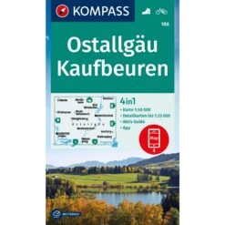 KOMPASS WANDERKARTE 188 OSTALLGÄU, KAUFBEUREN