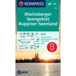 KOMPASS WANDERKARTE 743 RHEINSBERGER SEENGEBIET