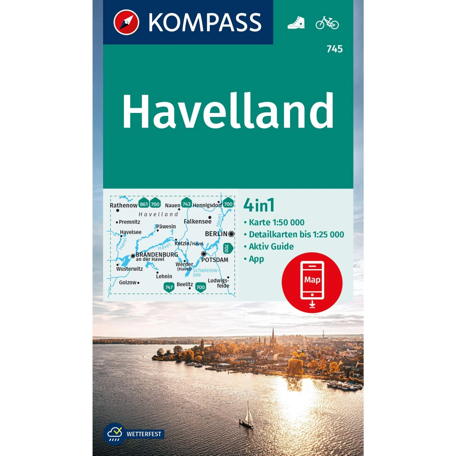 KOMPASS WANDERKARTE 745 HAVELLAND 3 KOMPASS WANDERKARTE 745 HAVELLAND