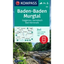 KOMPASS WANDERKARTE 872 BADEN-BADEN, MURGTAL, GAGGENAU