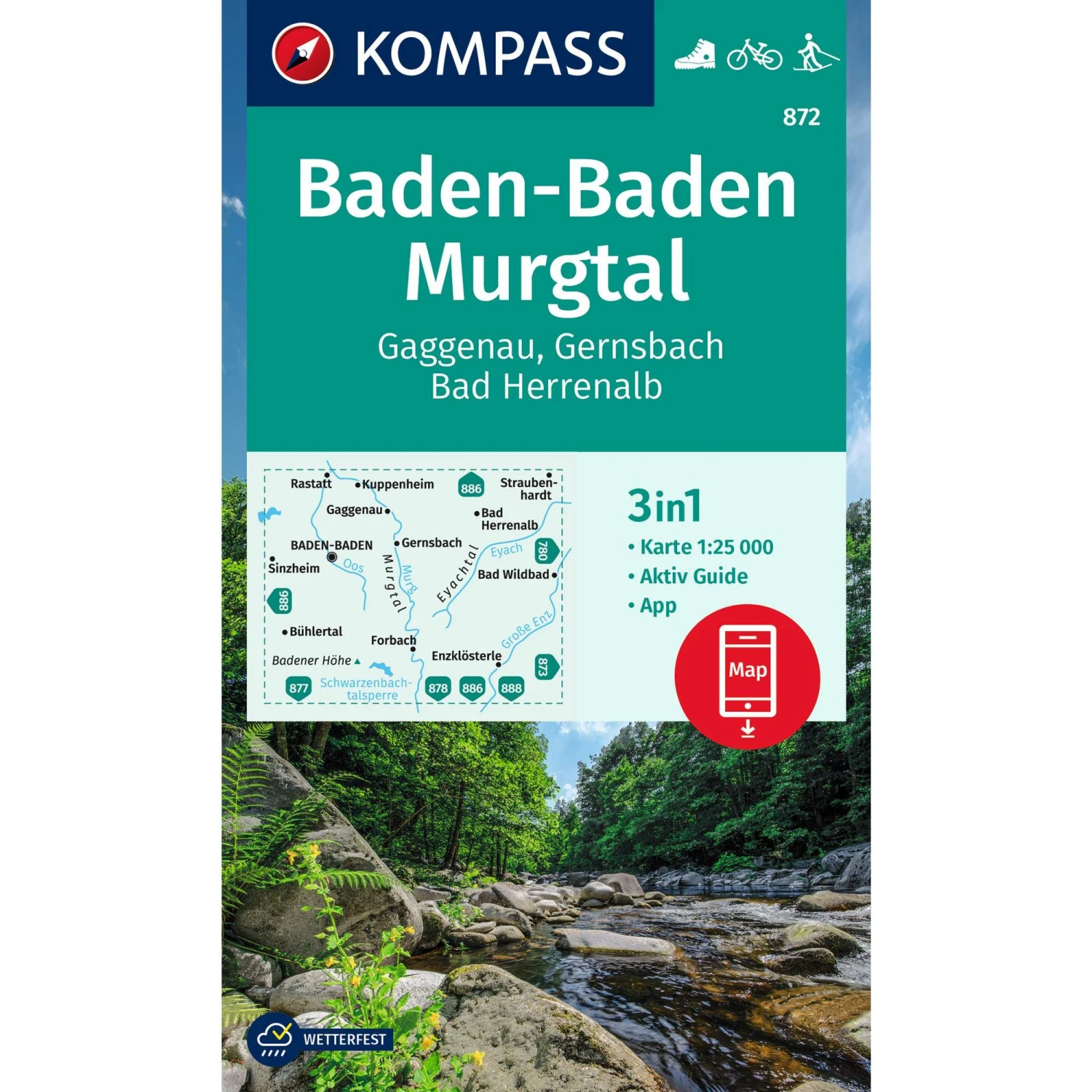 KOMPASS WANDERKARTE 872 BADEN-BADEN, MURGTAL, GAGGENAU 3 KOMPASS WANDERKARTE 872 BADEN-BADEN, MURGTAL, GAGGENAU