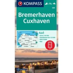 KOMPASS WANDERKARTE 400 BREMERHAVEN-CUXHAVEN 1:50.000
