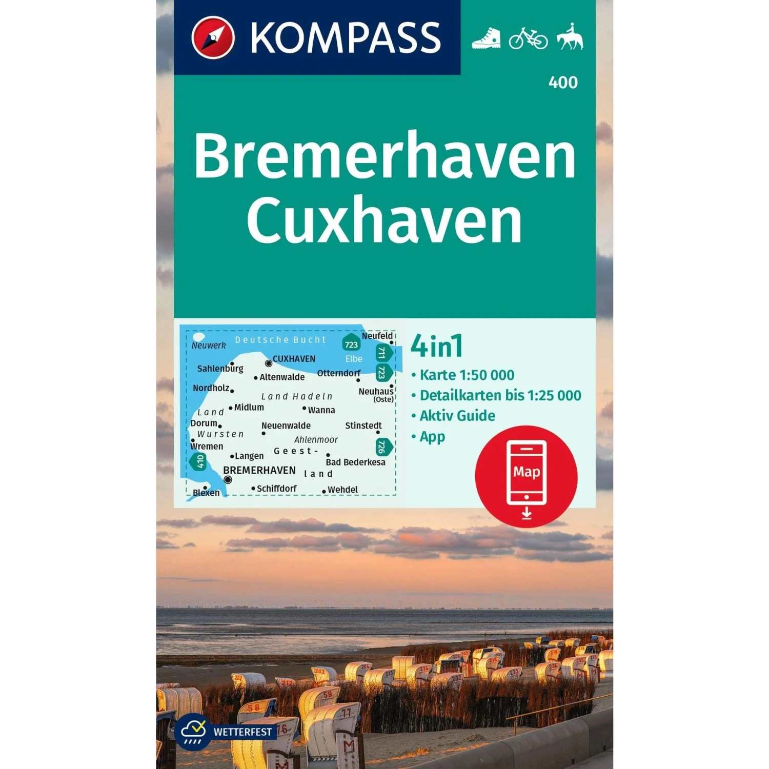 KOMPASS WANDERKARTE 400 BREMERHAVEN-CUXHAVEN 1:50.000 3 KOMPASS WANDERKARTE 400 BREMERHAVEN-CUXHAVEN 1:50.000