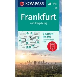 KOMPASS WANDERKARTEN-SET 828 FRANKFURT U.UMGEBUNG (2 KARTEN)