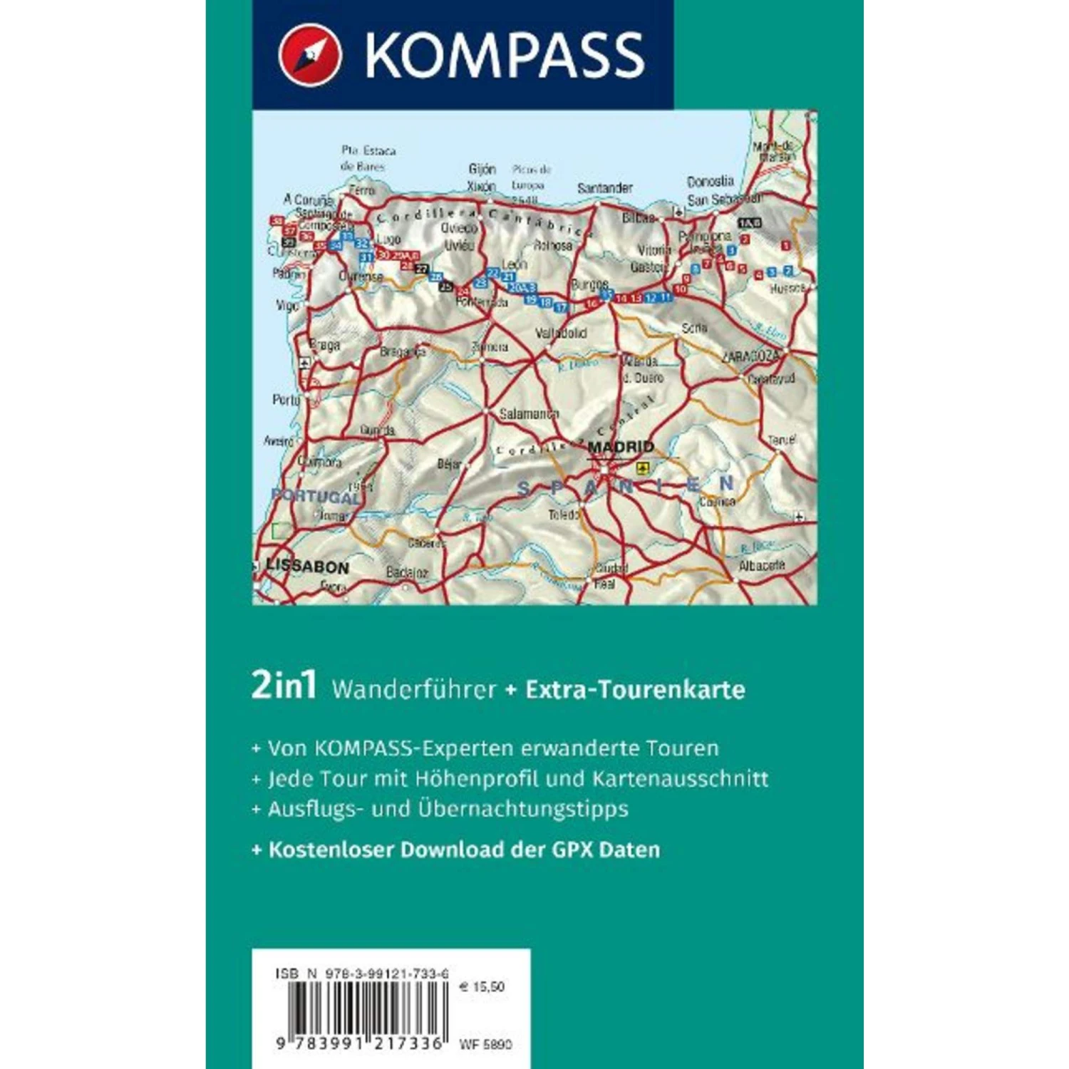 KOMPASS WANDERFÜHRER JAKOBSWEG SPANIEN, CAMINO FRANCÉS 4 KOMPASS WANDERFÜHRER JAKOBSWEG SPANIEN, CAMINO FRANCÉS – Bild 2